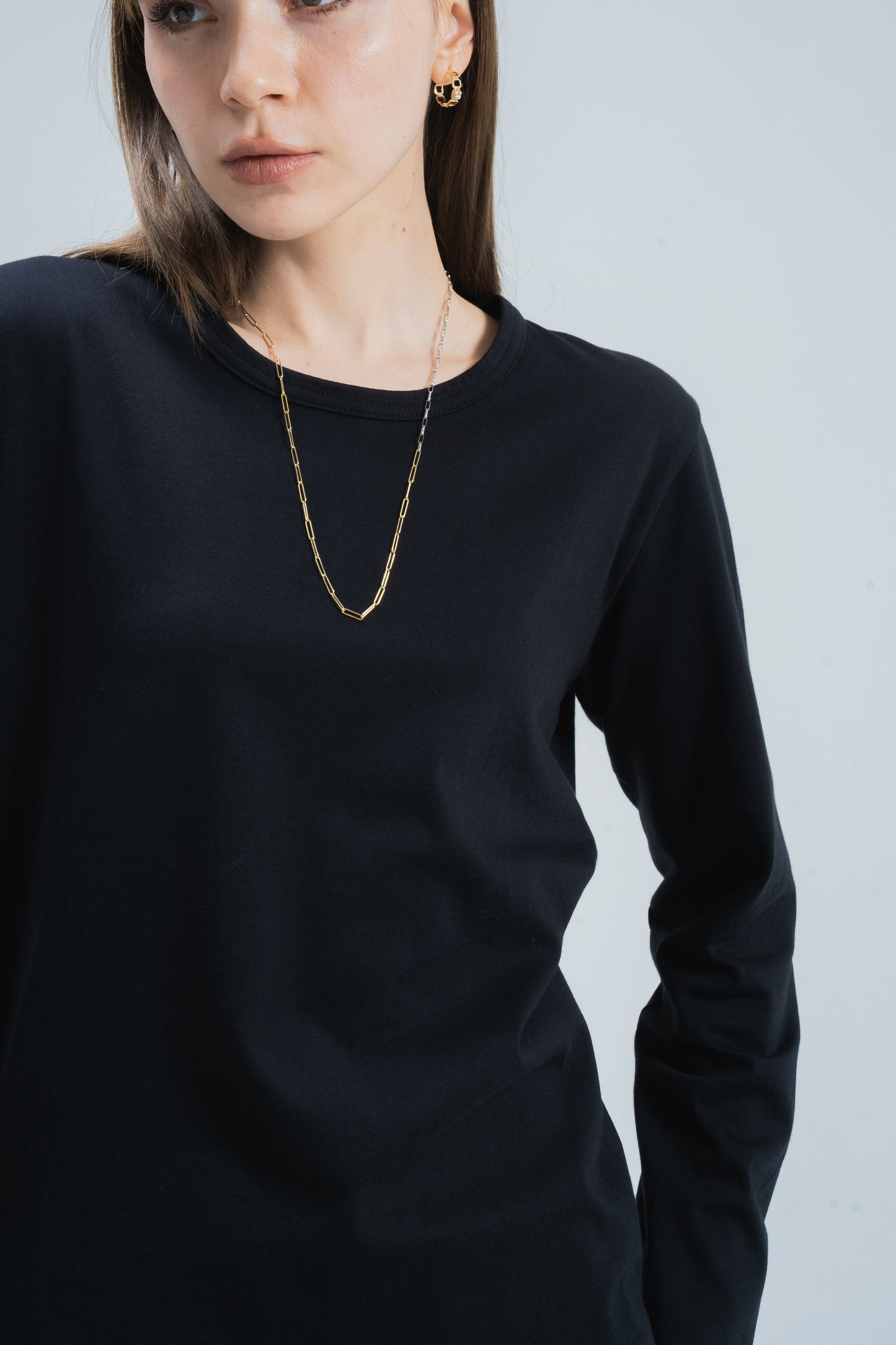 CL01L(Women) | Crew Neck | Long Sleeve (Black)